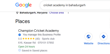 CCA Google Ranking